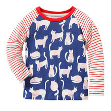 Load image into Gallery viewer, Baby Girls Tops Floral Print kids' t-shirts  Fashion Animal Kids