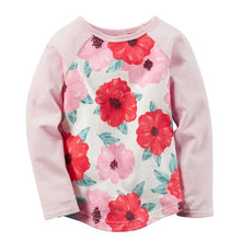 Load image into Gallery viewer, Baby Girls Tops Floral Print kids' t-shirts  Fashion Animal Kids